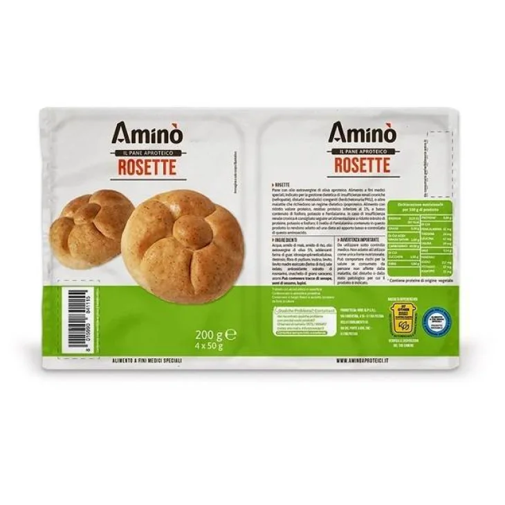 Amino' Rosette Pane Aproteico 4 Blister X 50G