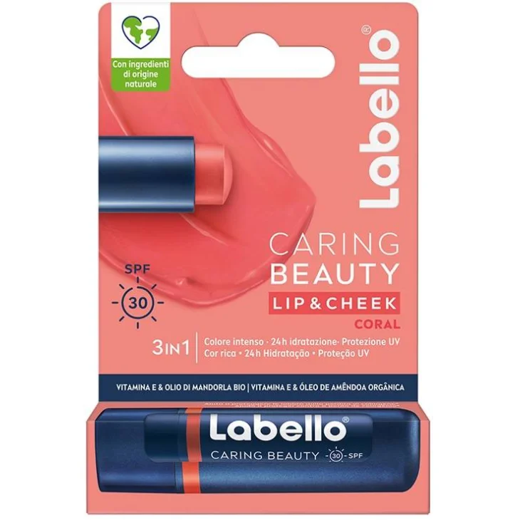 Labello Caring Beauty Coral SPF 30 Protettivo e Idratante 4,8 G