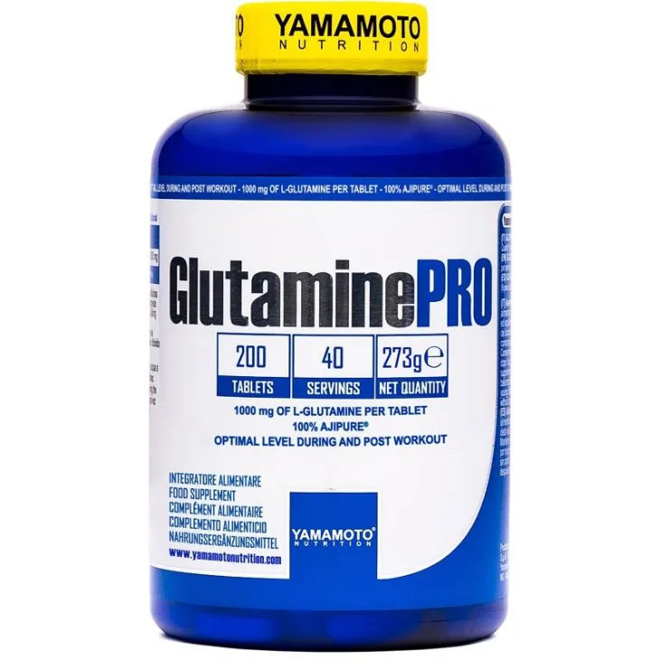 Yamamoto Nutrition Glutamine Pro Ajipure Integratore L-Glutamina 200 compresse