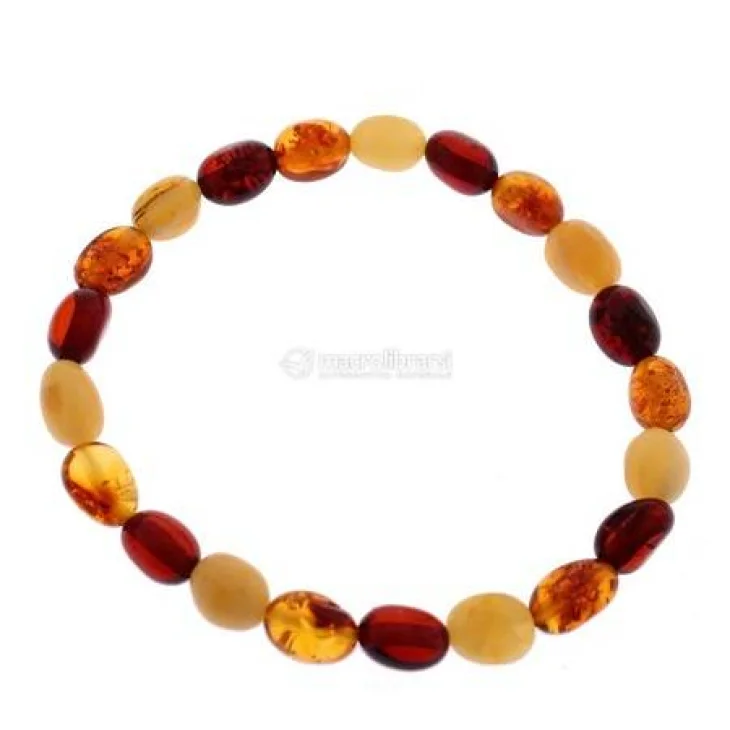 Braccialetto di Ambra per Bambini Colore Mix - Misura: 12 cm