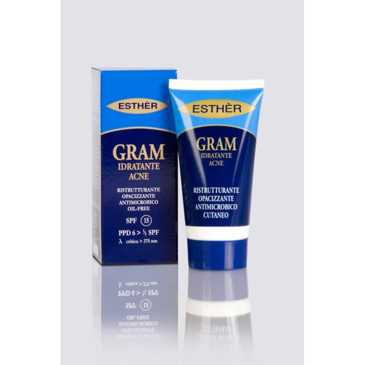 Krymi Gram Crema idratante acne e ristrutturante opacizzante antimicrobico cutaneo 50 ml