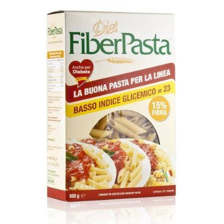 FiberPasta Penne Pasta ricca di fibre a basso indice glicemico 500 g