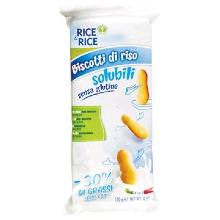 Rice&Rice Biscotti di riso solubili biologici senza glutine 120 g