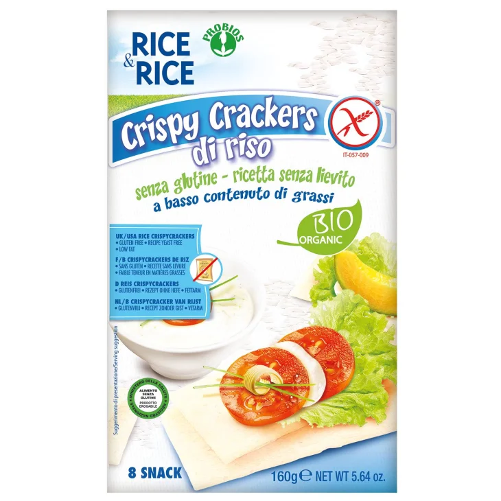 Rice&Rice Crispy Crackers di riso biologici senza glutine e senza lievito