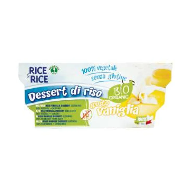 Rice&Rice Dessert di Riso alla Vaniglia Biologico Senza glutine lattosio senza zuccheri aggiunti