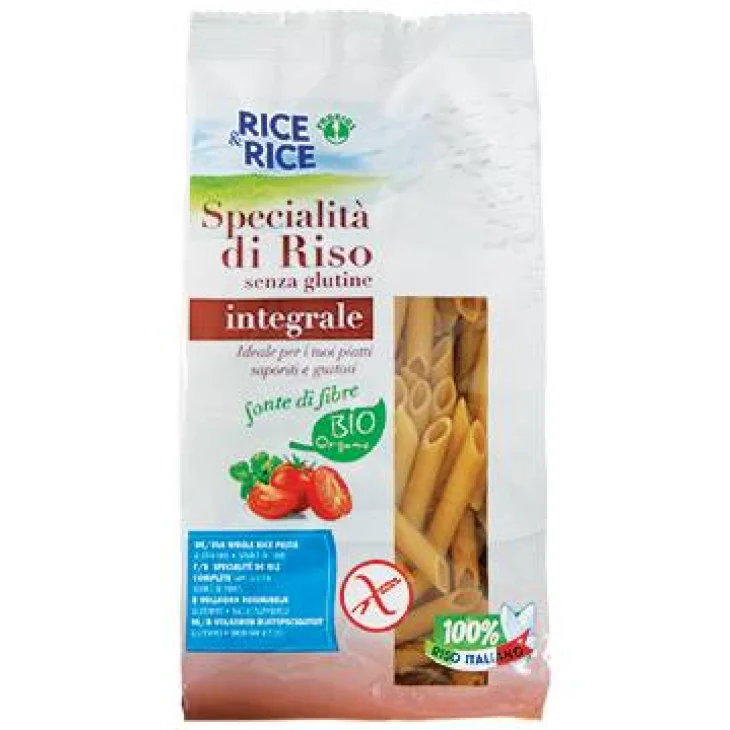 Rice&Rice Penne Pasta di Riso Biologica Integrale Prodotto senza glutine 250 g