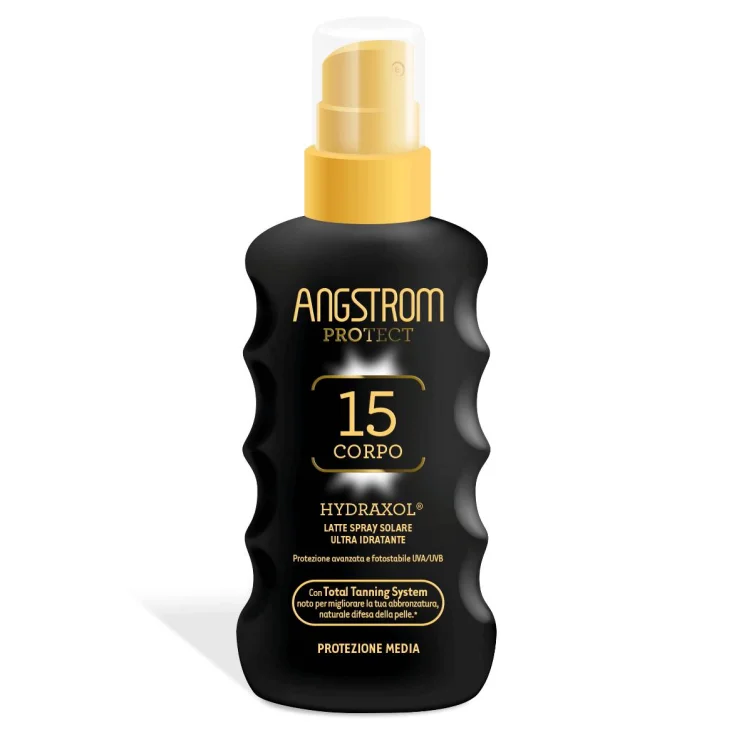 Angstrom Hydraxol Latte Solare Spray protezione solare SPF15 175 ml