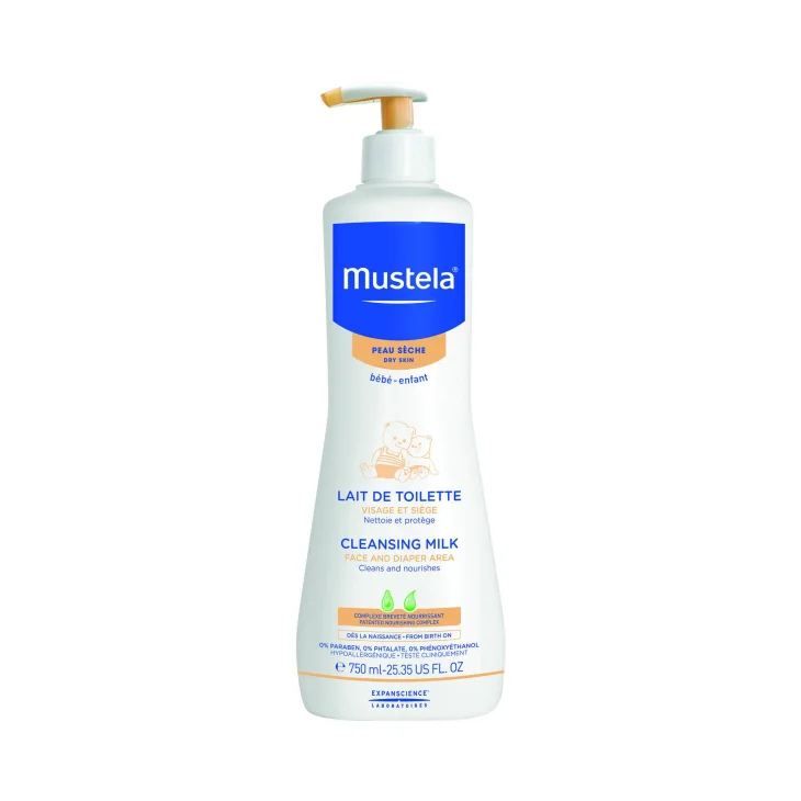 Mustela Latte di Toilette Idratante per Bebè - Flacone: 750 ml