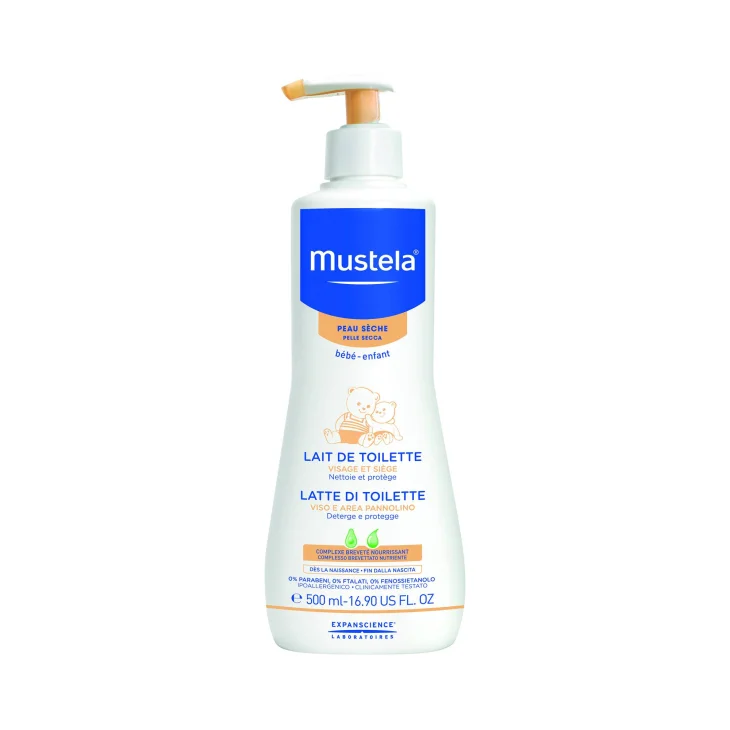 Mustela Latte di Toilette Idratante per Bebè - Flacone: 500 ml con erogatore