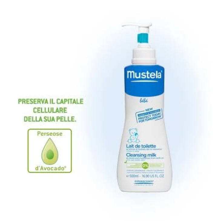 Mustela Latte di Toilette Idratante per Bebè - Flacone: 500 ml con erogatore