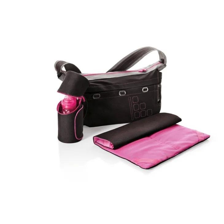 Mam Bag Borsa per il Cambio + Borsa Termica + Fasciatoio + Marsupio - Colore: Rosa