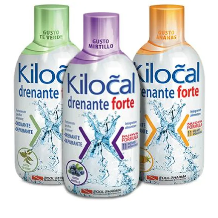 Kilocal Drenante Forte Integratore Liquido Depurativo 500 ml - Gusto: Mirtilli