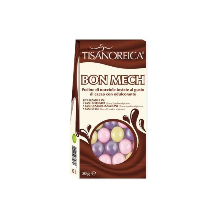 Tisanoreica Bon Mech 30g Praline di Nocciole Tostate al Gusto di Cacao