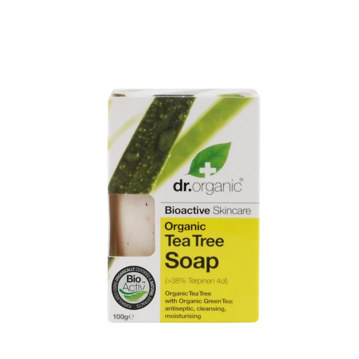 Dr Organic Tea Tree Saponetta detergente 100 g