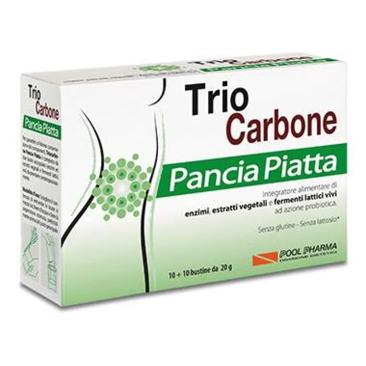 Pool Pharma TrioCarbone Pancia Piatta Integratore Contro Gonfiore Addominale