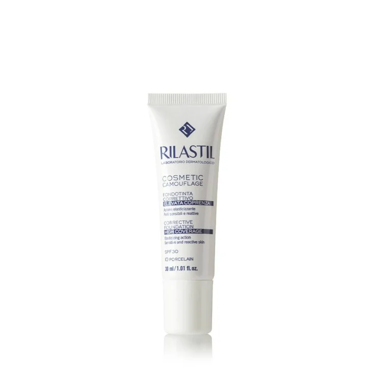 Rilastil Camouflage Fondotinta Fluido Alta Coprenza Protezione Solare Viso SPF 30 30 ml - Colore: Sand
