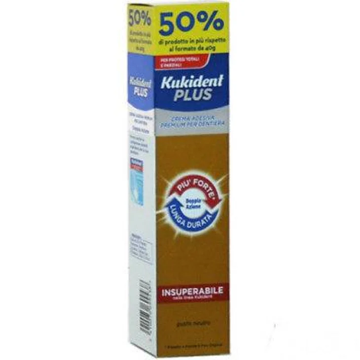 Kukident Doppia Azione Crema adesiva per la protesi dentaria 40 g - Formato: 40 grammi