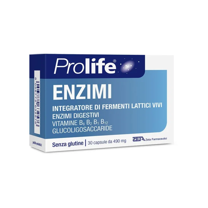 Prolife Enzimi Digestivi Integratore di Fermenti Lattici 30 capsule