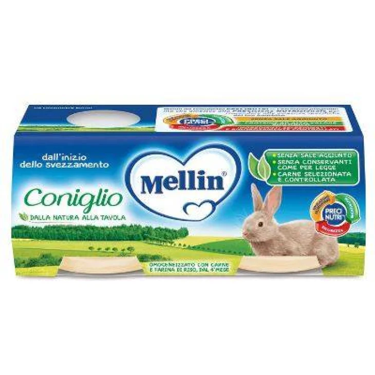 Mellin Omogeneizzato Gusto Coniglio 2 x 80 g