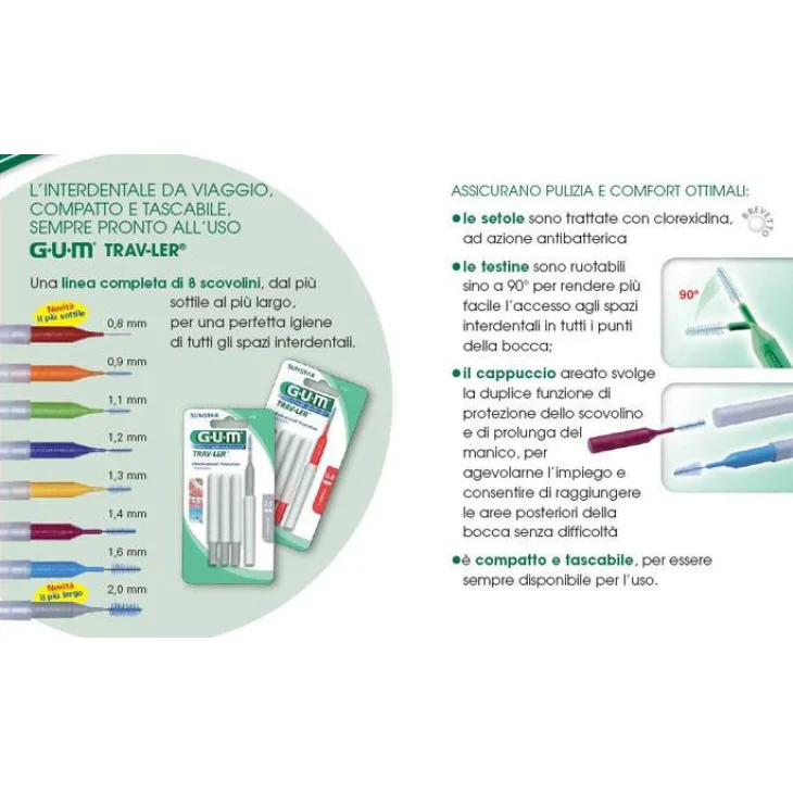 Sunstar Gum Traveler Scovolini 6 pezzi - Formato: 1.2 mm