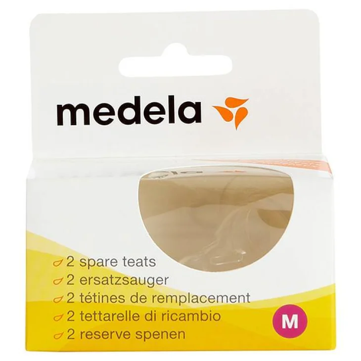 Medela Tettarelle in Silicone per Biberon 2 pezzi - Flusso: Medio