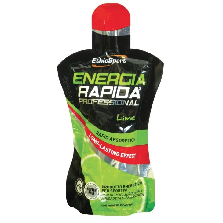 EthicSport Energia Rapida Professional Gel Energetico per Sportivi 50 ml - Gusto: Limone