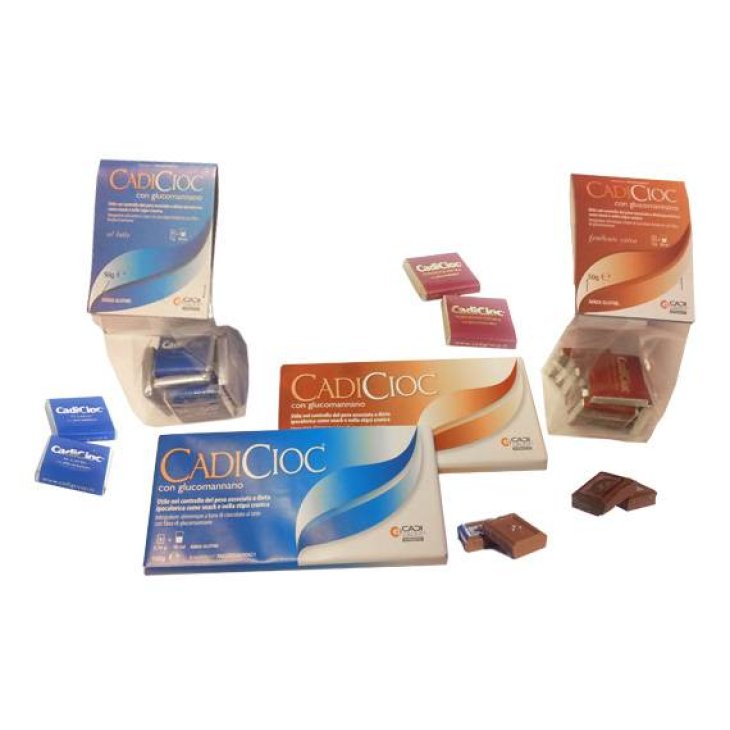 Cadicioc Cioccolato al Glucomannano - Formato: 10 cioccolatini da 5 gr ognuno - Gusto: Cioccolato al Latte