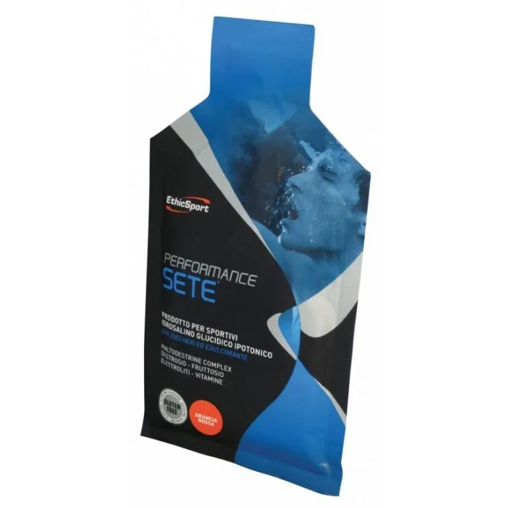 EthicSport Performance Sete Integratore Sali Minerali per Sportivi 14 buste x 22 g - Gusto: Arancia