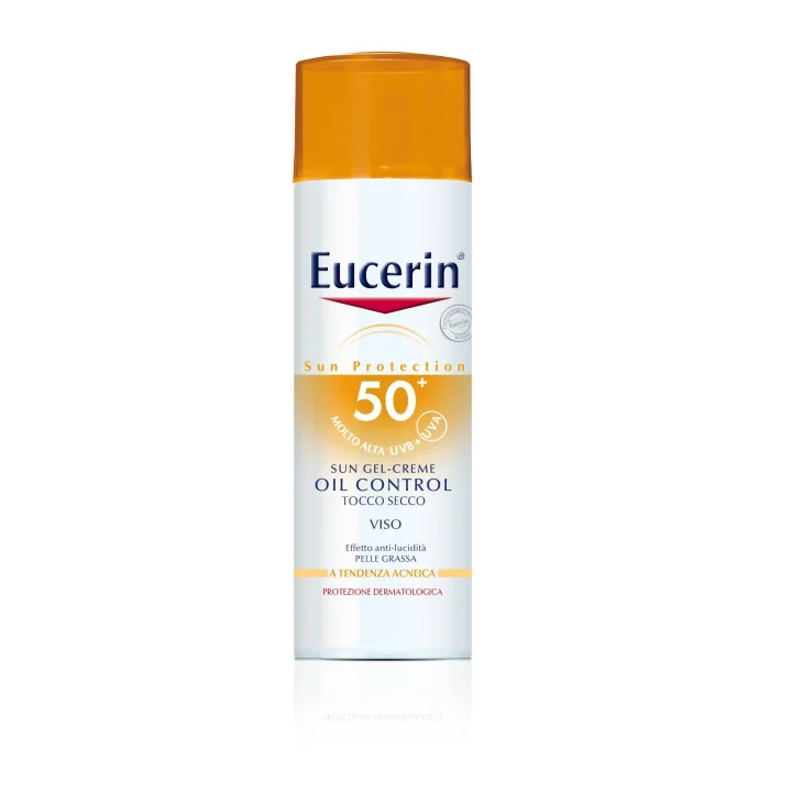 Eucerin Sun Viso Oil Control Tocco Secco Protezione solare per il viso SPF50+ per pelle grassa 50 ml