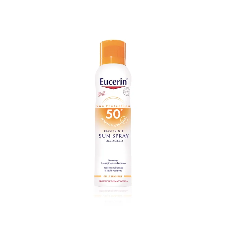 Eucerin Sun Spray Tocco Secco Protezione solare per il corpo per pelle grassa 200 ml