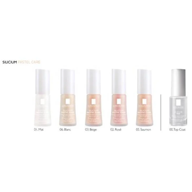 La Roche Posay Silicium Pastel Color Smalto Colorato 6 ml - Colore: top coat - trasparente