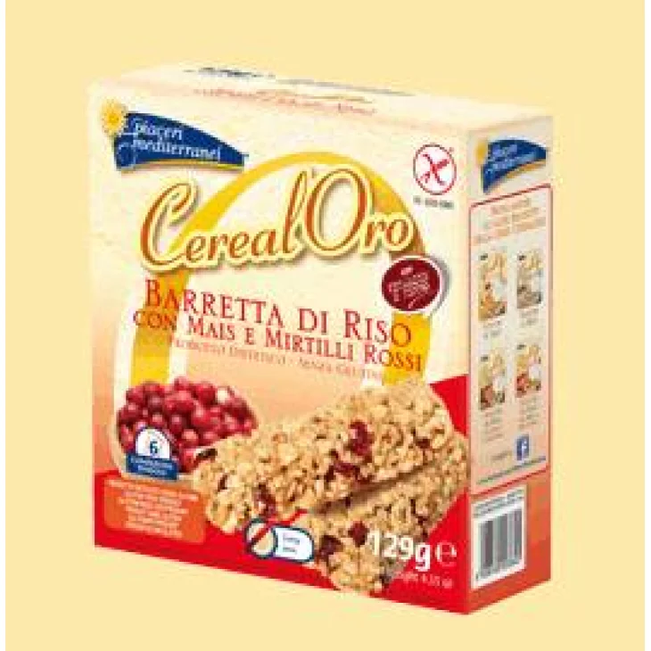 Piaceri Mediterranei CerealOro Barretta di Riso con Mais e Mirtilli Rossi