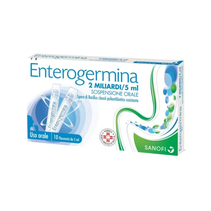 Enterogermina 2 Miliardi/5ml per l'equilibrio intestinale - 10 Flaconcini