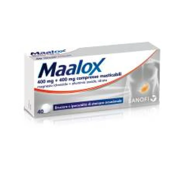 Maalox 400 mg + 400 mg - 40 Compresse Masticabili