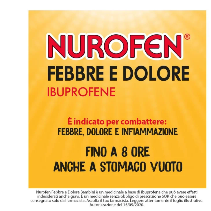 Nurofen Febbre e Dolore Bambini Sciroppo Arancia 100mg/5ml 150 ml