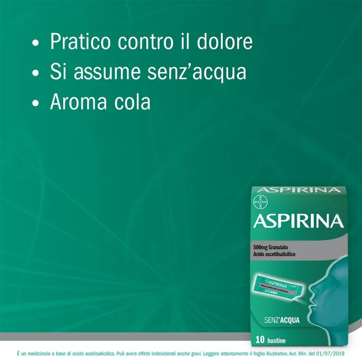 Aspirina 500 mg - 10 bustine granulato