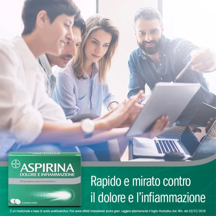 Aspirina Dolore e Infiammazione 500 mg - 8 compresse rivestite