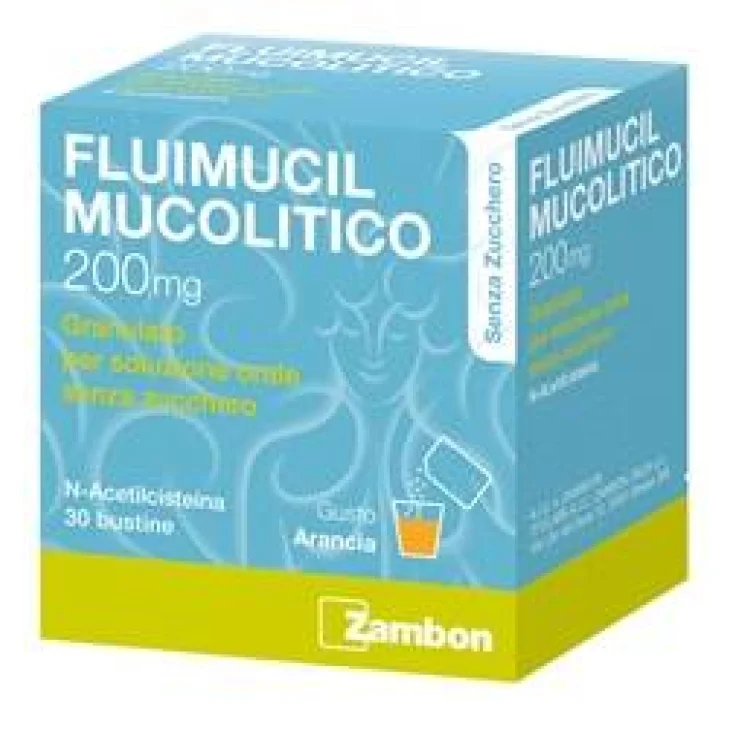 Fluimucil Mucolitico 200 mg - 30 Bustine Senza Zucchero