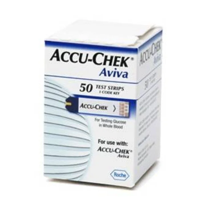 Accu-Chek Aviva Strisce per la Misurazione della Glicemia per Glucometro - Formato: 50 strisce