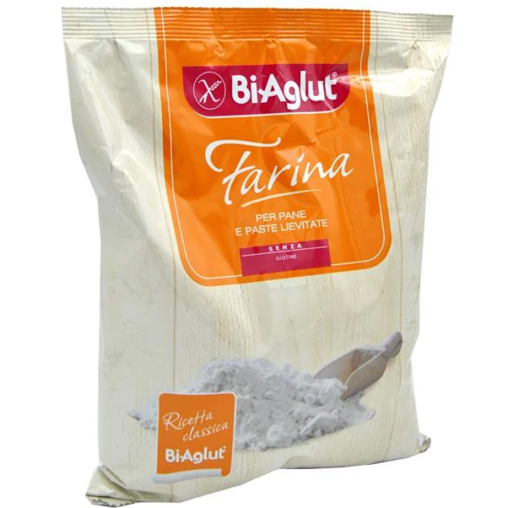 BiAglut Farina per Pane e Pasta Lievitata Senza Glutine - Formato: 500 grammi