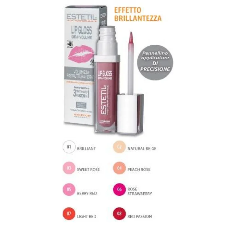 Estetil Lipgloss Effetto Brillantezza - Colore: 07 Light Red