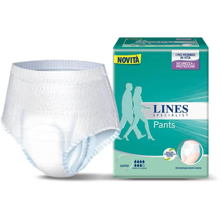 Lines Specialist Pants Super Assorbenti per Incontinenza 12 pezzi - Misura: M