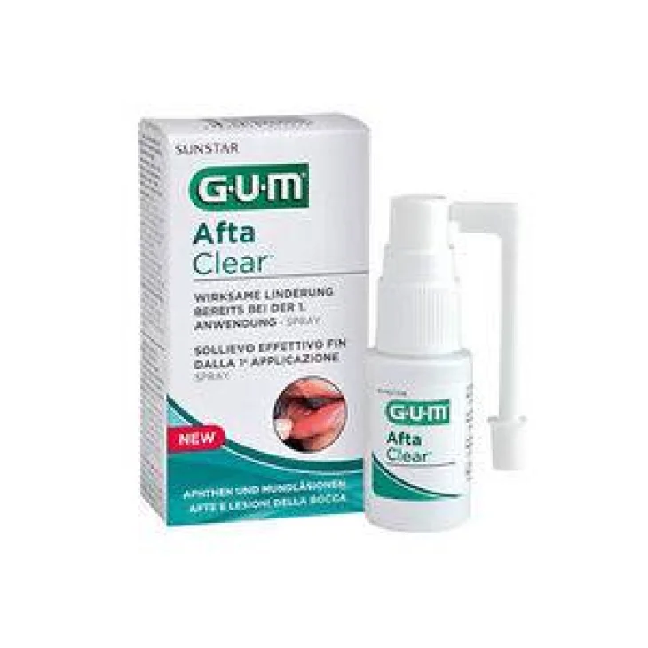 Sunstar Gum Aftar Clear Spray Contro Afte e Lesioni della Bocca 15 ml