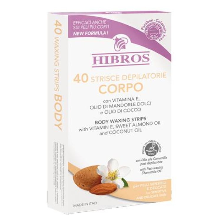 Hibros Strisce Depilatorie Corpo Pelli Sensibili - Formato: 30 strisce