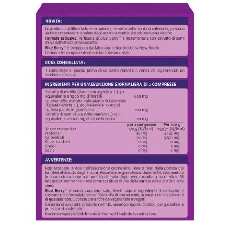 New Nordic Blue Berry Integratore per il Benessere Visivo - Compresse: 120