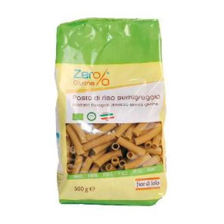 Fior di Loto Zer% Glutine Rigatoni di Riso Semigreggio Bio e Senza Glutine 500 g