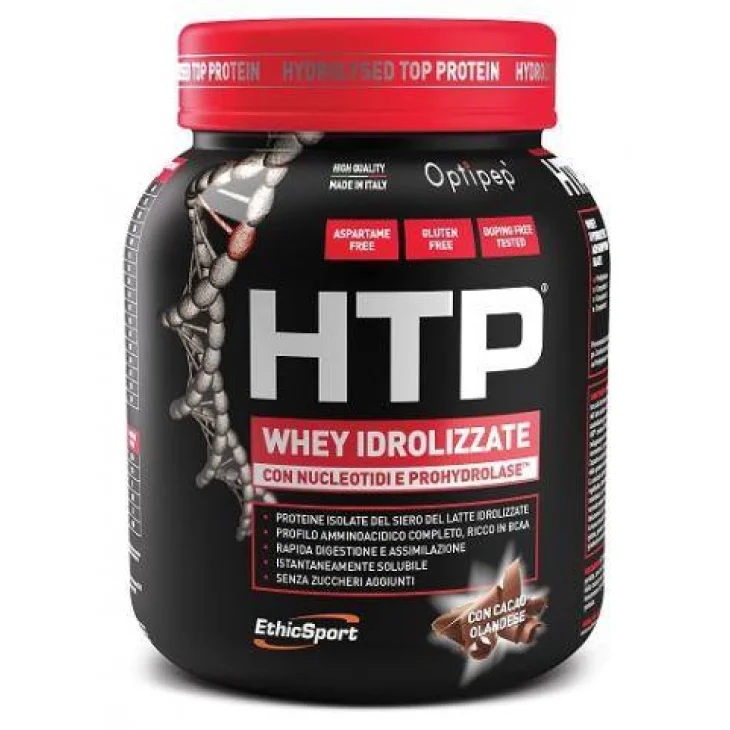 EthicSport HTP Hydrolised Top Protein Integratore con proteine del siero del latte 750 g - Gusto: Cacao