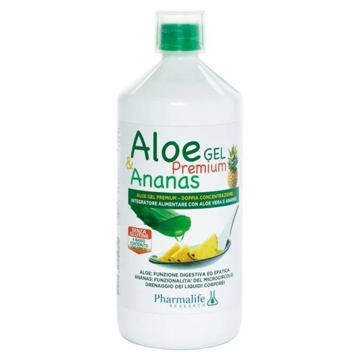 Pharmalife Research Aloe Gel Premium e Ananas Succo Doppia Concentrazione 1000 ml