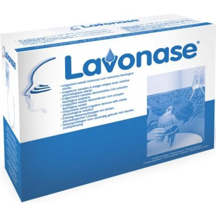 Lavonase Dispositivo per Irrigazioni Nasali - Formato: 5 dispositivi e 5 sacche da 500ml