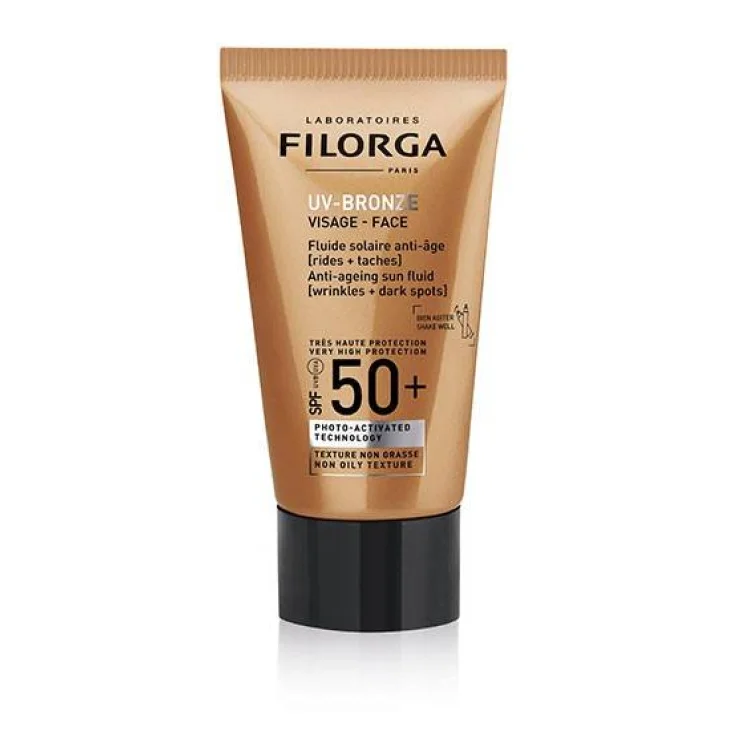 Filorga UV Bronze Viso Fluido Solare Protezione Solare SPF 50+